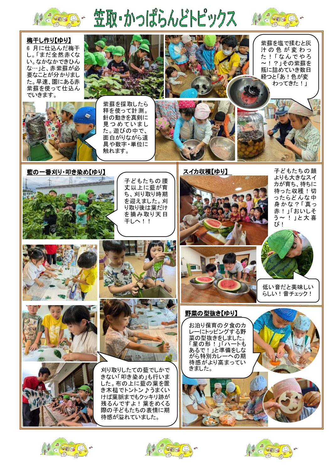笠取2024みんなのき黄檗園だより8月